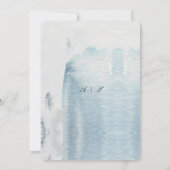 Pine Mountain Watercolor Rustikal Einladung (Rückseite)