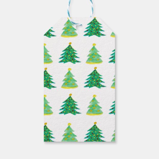 Pine-Muster Geschenkanhänger (Rückseite)