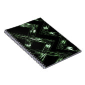 Pine-Muster in grün bis schwarz Notizblock (Rechte Seite)