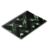 Pine-Muster in grün bis schwarz Notizblock (Linke Seite)