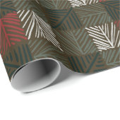 Pine Needle Kariert Geschenkpapier (Rolleneckpunkt)