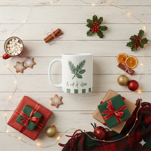 Pine Needle Lane - “A Cup of Cheer” With Pinecone Kaffeetasse