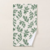 Pine Needle Lane - Botanical Pinecone Pattern Badhandtuch Set (Handtuch)