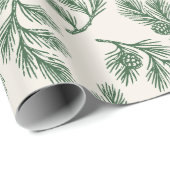 Pine Needle Lane - Botanical Pinecone Print Geschenkpapier (Rolleneckpunkt)