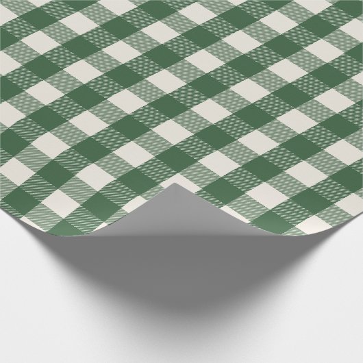 Pine Needle Lane Gingham - Deep Pine Green Geschenkpapier (Ecke)