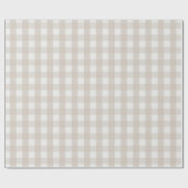 Pine Needle Lane Gingham - Stone Beige Geschenkpapier (Flach)
