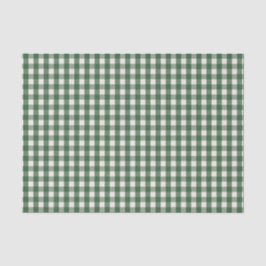 Pine Needle Lane - Pine Green Gingham Pattern Seidenpapier