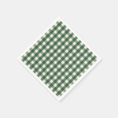 Pine Needle Lane - Pine Green Gingham Pattern Serviette (Ecke)