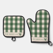 Pine Needle Lane-Rustic Gingham Kitchen Essentials Ofenhandschuh & Topflappen-Set (Vorderseite)
