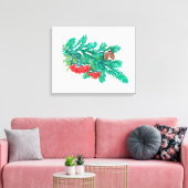 Pine Needles and Berries Canvas Print Leinwanddruck (Insitu (Wohnzimmer))