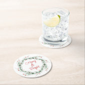 Pine Needles and Berries Kleider Runder Pappuntersetzer (Vor Ort)