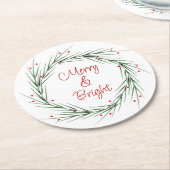 Pine Needles and Berries Kleider Runder Pappuntersetzer (Angewinkelt)