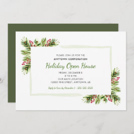 Pine Needles | Business Holiday Open House Einladung