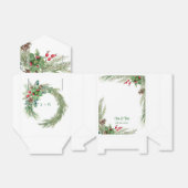 Pine Needles Red Berry Wedding Geschenkschachtel (Ungefaltet)