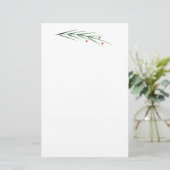Pine-Needles und Berries Briefpapier (Stehend Vorderseite)