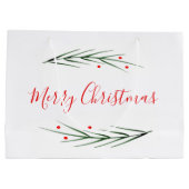 Pine-Needles und Berries Große Geschenktüte (Rückseite)