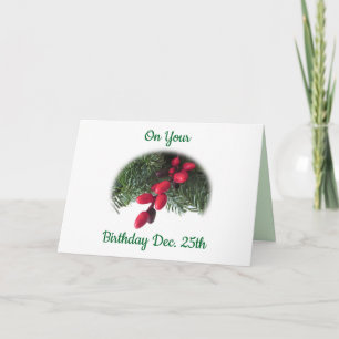 Pine Needles und Berries Karte