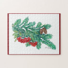 Pine Needles und Berries Puzzle