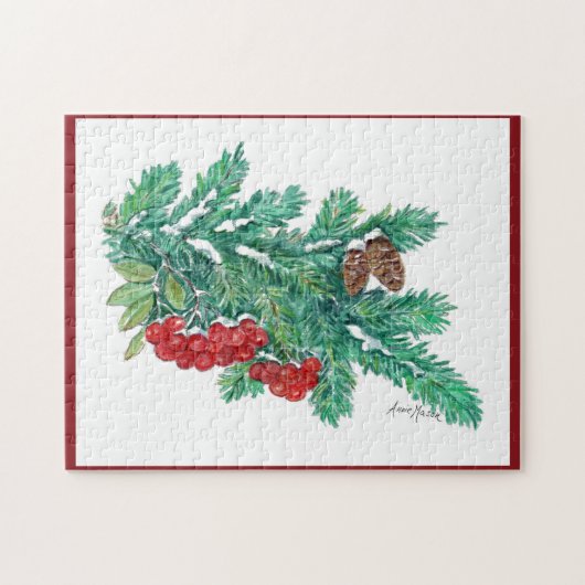 Pine Needles und Berries Puzzle (Horizontal)