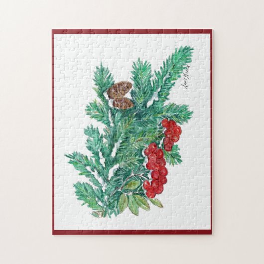 Pine Needles und Berries Puzzle (Vertikal)