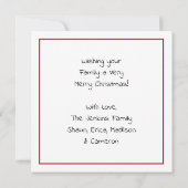 Pine Needles und Hot Cocoa Frohe Weihnachten Karte (Rückseite)