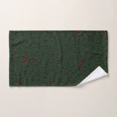 Pine Needles und Red Berries Badhandtuch Set (Handtuch)