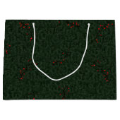 Pine Needles und Red Berries Große Geschenktüte (Vorderseite)