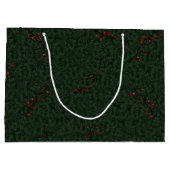 Pine Needles und Red Berries Große Geschenktüte (Rückseite)