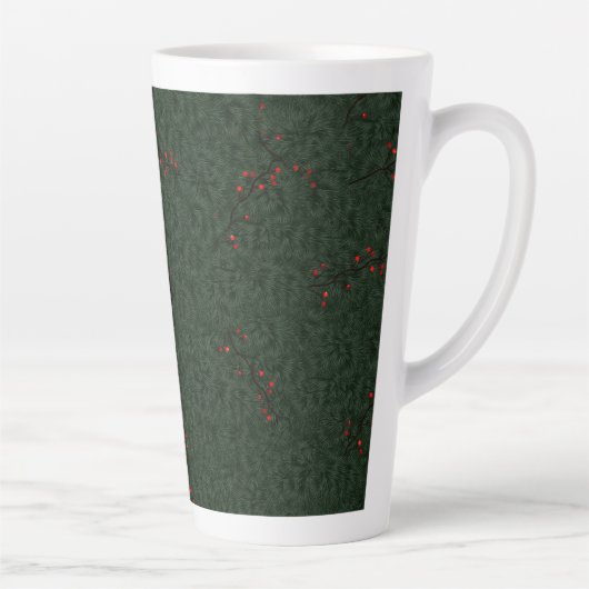 Pine Needles und Red Berries Milchtasse (Rechts)
