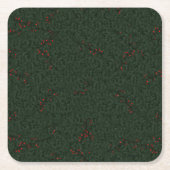 Pine Needles und Red Berries Rechteckiger Pappuntersetzer (Vorderseite)