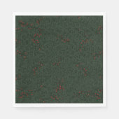 Pine Needles und Red Berries Serviette (Vorderseite)