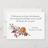 Pine Orange Foto Weihnachtskarte Mitteilungskarte (Rückseite)