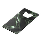 Pine Pattern in Perspektive Geldbeutel Flaschenöffner (Vorderseite Schrägansicht)