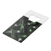 Pine Pattern in Perspektive Geldbeutel Flaschenöffner (Rückseite Schrägansicht)