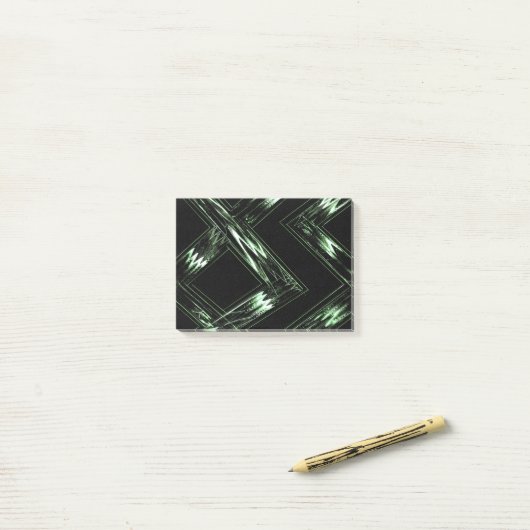 Pine Pattern in Perspektive Post-it Klebezettel (Auf Schreibtisch)