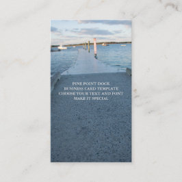 PINE POINT DOCK-UNTERNEHMENSKARTENVORLAGE VISITENKARTE