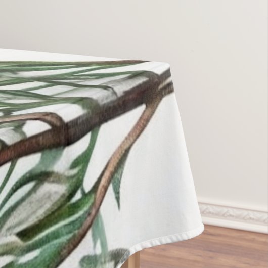 Pine & Red Berries Holzdesign Tischdecke (Beispiel)