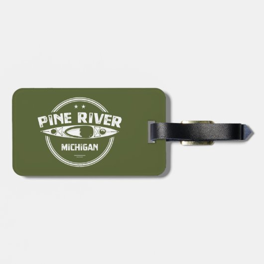 Pine River Michigan Kayaking Gepäckanhänger (Rückseite horizontal)