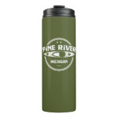 Pine River Michigan Kayaking Thermosbecher (Vorderseite)