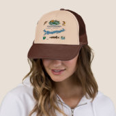Pine River Pond NH - GO FISH Brown Trucker Hat Truckerkappe (Beispiel)
