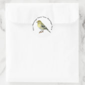 Pine-Siskin-Aufkleber Runder Aufkleber (Tasche)