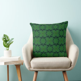 Pine Snowflakes Forest Throw Kissen