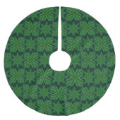 Pine Snowflakes Forest Tree Skirt Polyester Weihnachtsbaumdecke (Vorderseite)