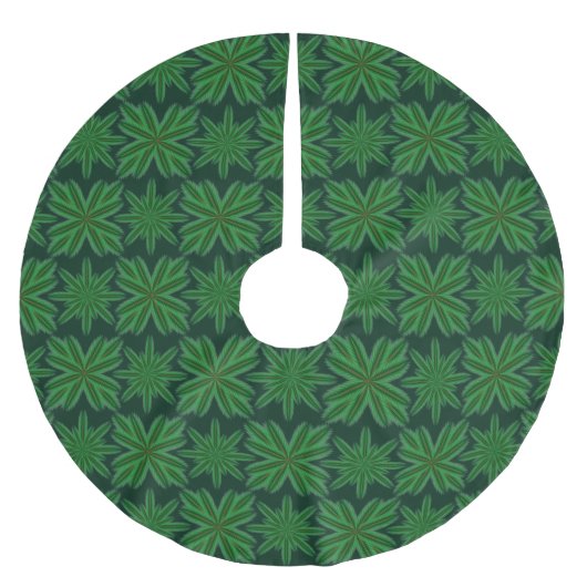 Pine Snowflakes Forest Tree Skirt Polyester Weihnachtsbaumdecke (Vorderseite)