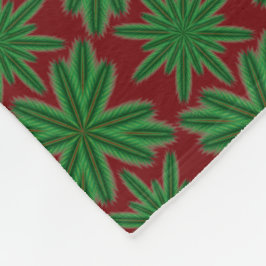 Pine Snowflakes Garnet Fleece Blanket (3 Größen)