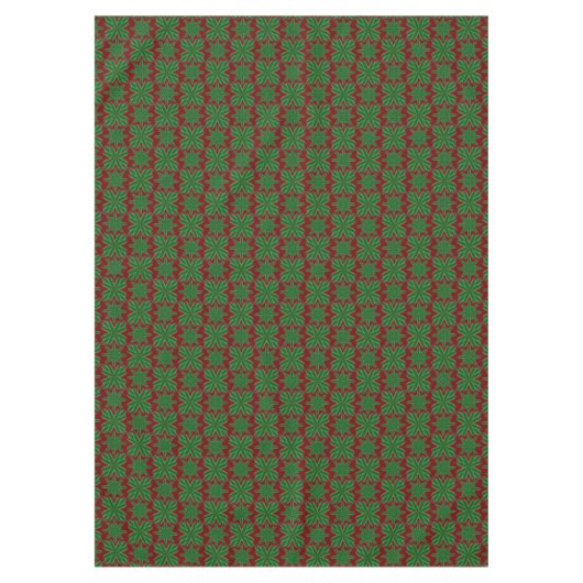 Pine Snowflakes Garnet Tablecloth (3 Größen) Tischdecke (Vorderseite)