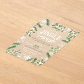 Pine Snowflakes Jingle & Mingle Weihnachts-Party Acryleinladungen (Ablage )