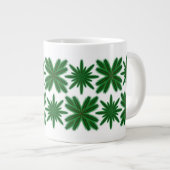 Pine Snowflakes Jumbo Tasse (Vorderseite Rechts)