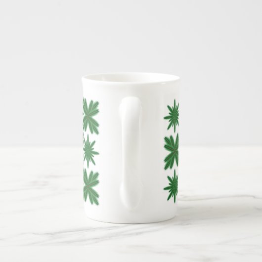 Pine Snowflakes Knochen China Tasse (Rückseite)