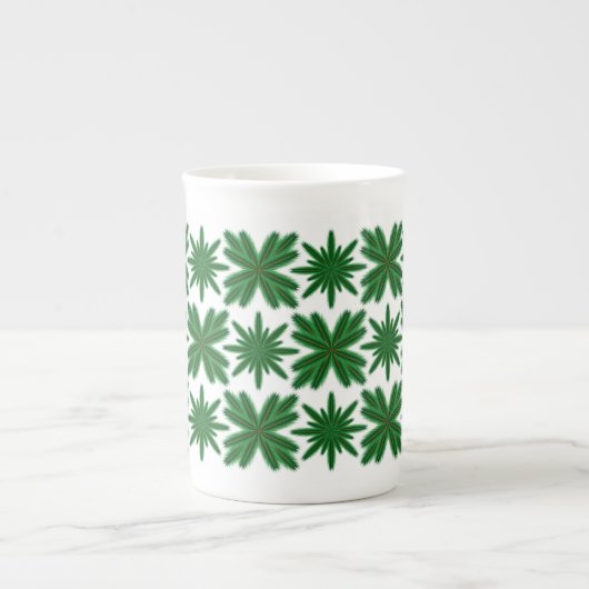 Pine Snowflakes Knochen China Tasse (Vorderseite)
